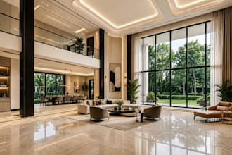 create luxury ai interior design concepts and realistic visuals