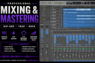 professionally mix and master your track with fast delivery