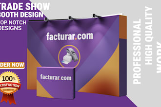design trade show booth or backdrop for your exhibition