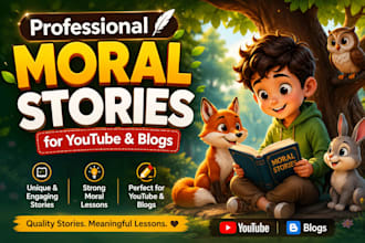 write professional moral stories for youtube and blog