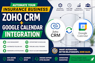 integrate zoho CRM with google calendar for insurance automation