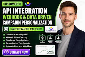 customerio api integration webhook data driven campaign personalization setup