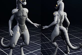 vrchat avatar fursona anthro avatar furry vrc quest model humanoid virod vtuber