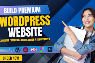 build a premium wordpress website design using elementor pro