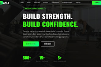 design a modern gym and fitness website