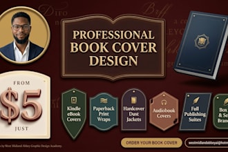 design professional book cover for print ebook and kindle
