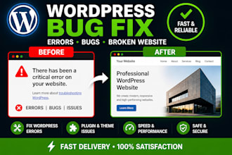 fix wordpress errors, bugs, and broken website issues fast