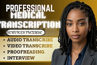 do accurate and fast medical transcription, transcribe