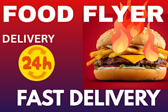 design a professional food flyer, menu  card and food banner