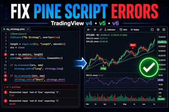 fix or debug your tradingview pine script errors