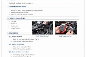 create professional engineering documentation, sops, maintenance plans an