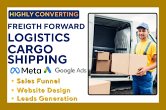 generate logistics freight forward cargo shipping leads and build website