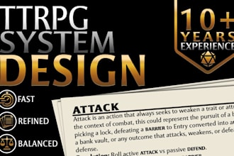 design or improve ttrpg systems and mechanics