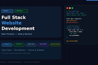 build a full stack website using react and node js