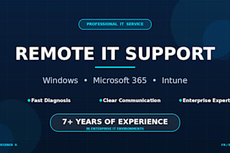 provide remote IT support for windows and microsoft 365