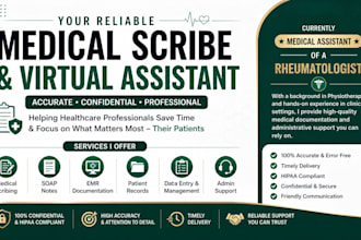 be your medical scribe and emr documentation expert