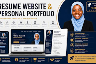 design a modern resume website, portfolio website, and personal website