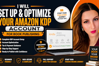 set up and optimize your amazon KDP account for book publishing