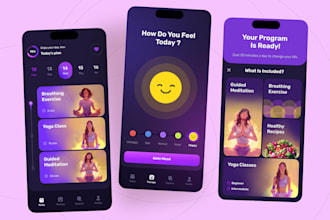 develop appointment app, yoga app, meditation app, therapy app, relax music app