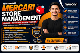 be your mercari VA for store management and listings