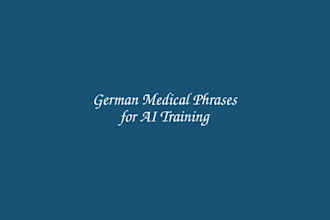 create german medical phrases dataset for ai training