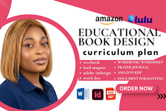 design format educational textbook, curriculum plan, workbook, lead magnet