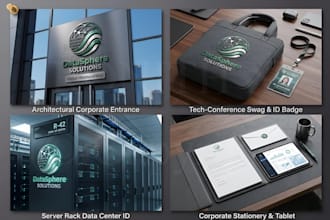 design 3d modern tech logo with 3d mockups for your buisness