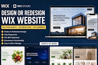 design or redesign wix website wix studio website wix online store wix eccomerce