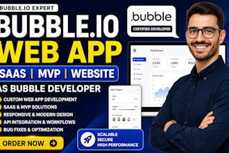 build bubble io web app saas mvp bubble website as bubble developer bubble app