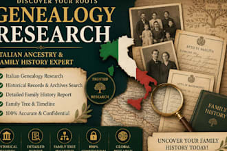 perform deep genealogy research using historical archives