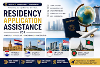 assist with residency applications for paraguay uruguay singapore and bangladesh