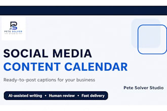 create a 30 day social media content calendar for your business