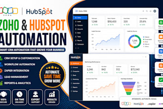 setup zoho crm automation zapier integration hubspot business automation jobber