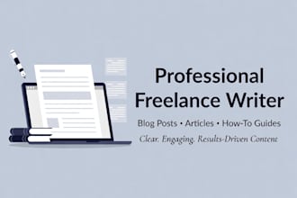 write engaging  blog posts and articles for your website
