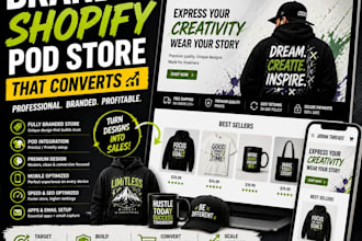 build a branded high converting shopify pod store that sells
