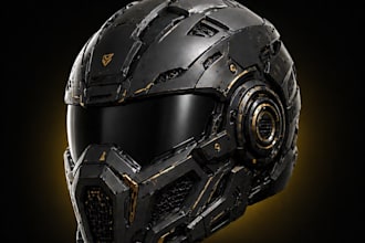 create 3d mask and helmet