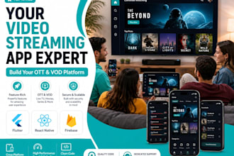 develop a custom video streaming app, ott, vod mobile app