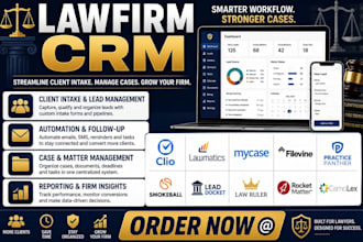 setup lawfirm CRM lawmatics mycase filevine litify casepeer timesolv tabs3 zola