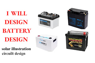 design battery design circuit design  solar illustratinon