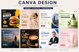 design modern canva posts for your business
