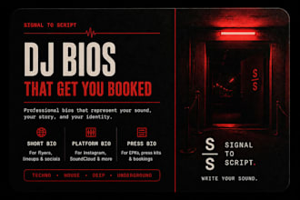 write a dj bio that gets you booked