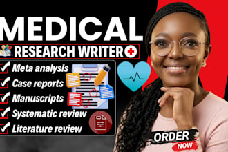 write medical manuscript, review article, systematic review and case report