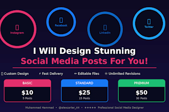 design social media post for instagram facebook and linkedin