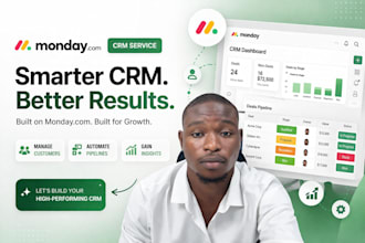design monday crm setup workflow automation for project management