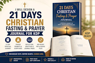 design a christian fasting and prayer journay 21 days for KDP
