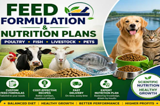 formulate professional poultry fish livestock and pet feed nutrition plans