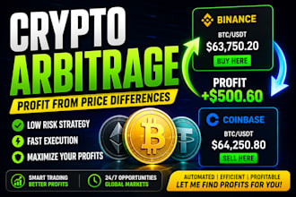 develop a crypto arbitrage bot, triangular bot, automated dex arbitrage bot