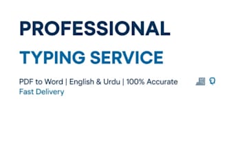 do fast and accurate typing from PDF or images to ms word