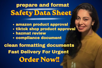 prepare amazon fba safety data sheet for product listing compliance