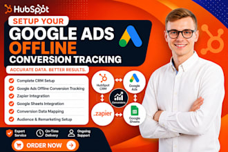 set google ads offline conversion tracking with zaphier, hubspot CRM sheets, ghl
